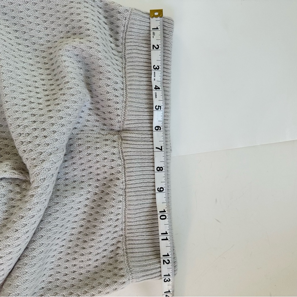 Waffle Knit Henley Lounge Set Oatmeal Beige Medium Cozy Knit (Everlane like) - Picture 8 of 15